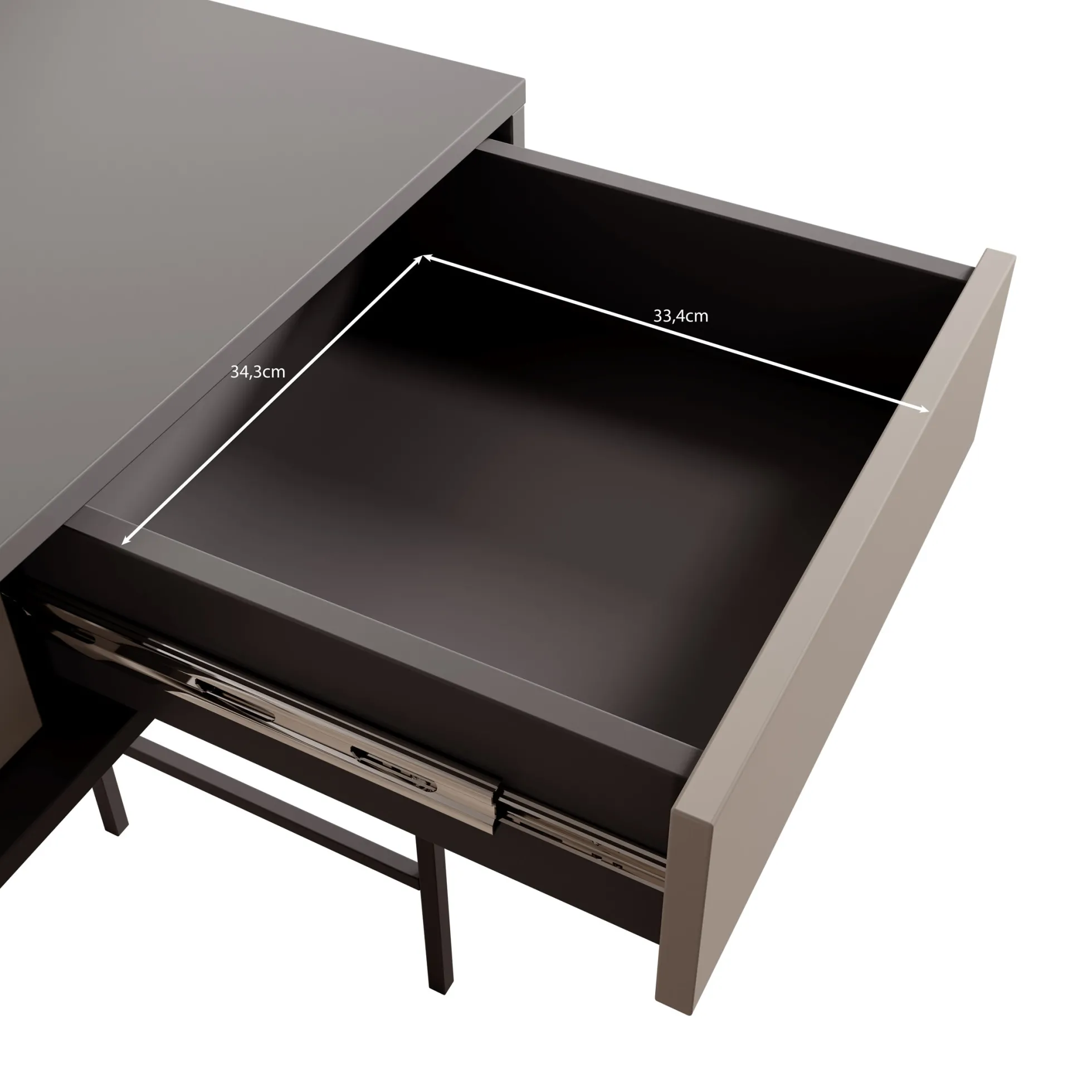Antigo - Kaptafel - Eiken/Antraciet - 123x43x83 cm