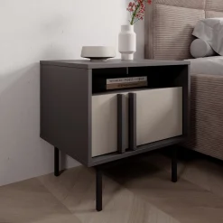 Antigo - Nachtkastje - Beige/Antraciet - 53x43x53 cm
