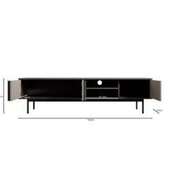 Antigo - TV-Meubel - Beige/Antraciet - 163x43x43 cm