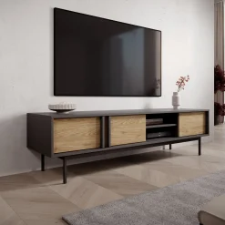 Antigo - TV-Meubel - Eiken/Antraciet - 163x43x43 cm