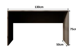 Apoda 2 - Bureau - Zwart - 130x50 cm