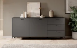 Apula - Dressoir - Antraciet - 184x40x75 cm