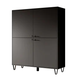 Apula - Dressoir - Antraciet - 124x40x135 cm