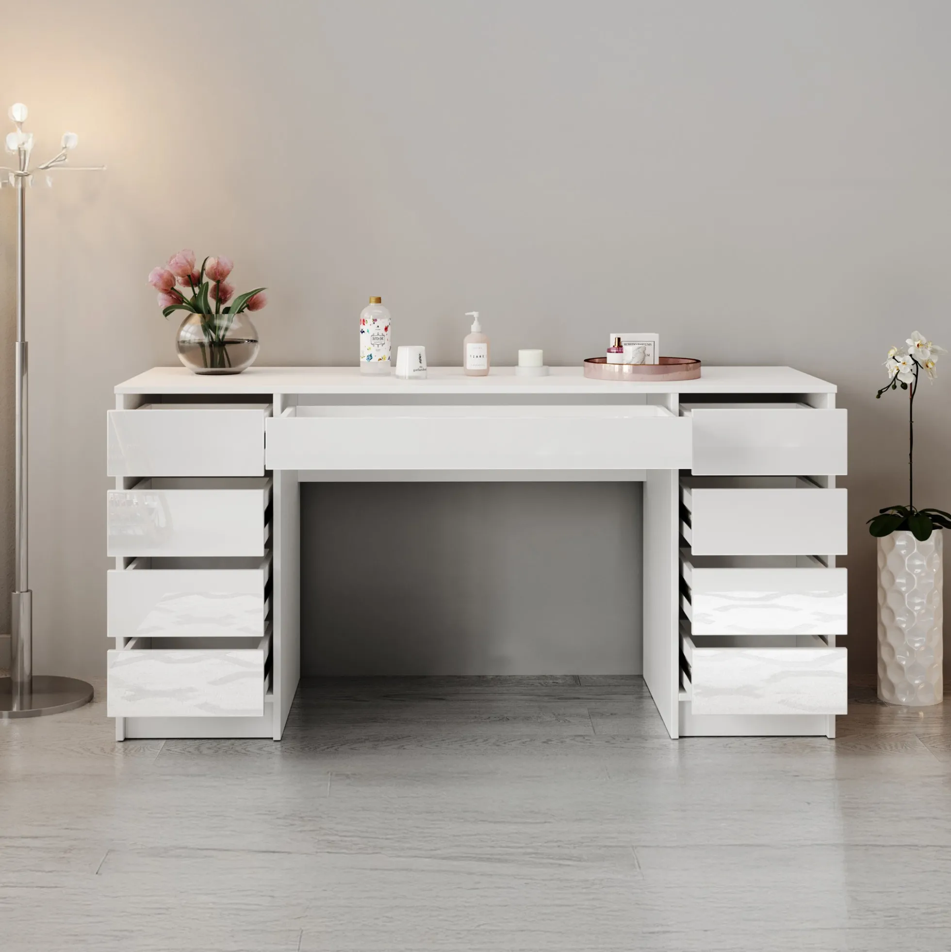 Arco 2 - Kaptafel - Wit hoogglans - 154x55 cm