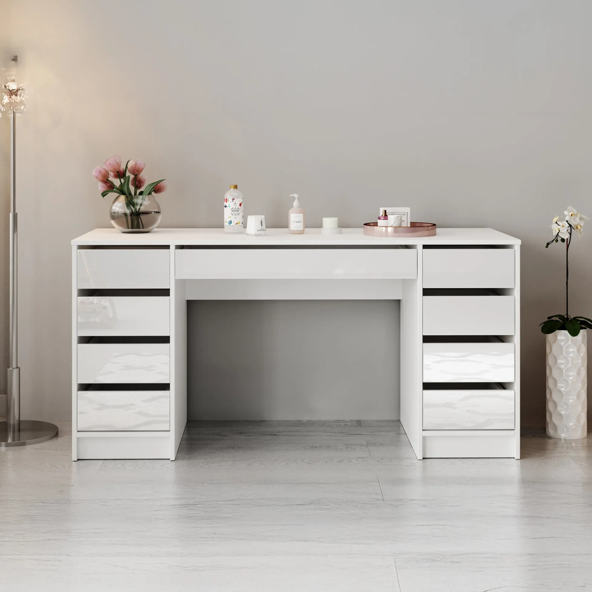 Arco 2 - Kaptafel - Wit hoogglans - 154x55 cm