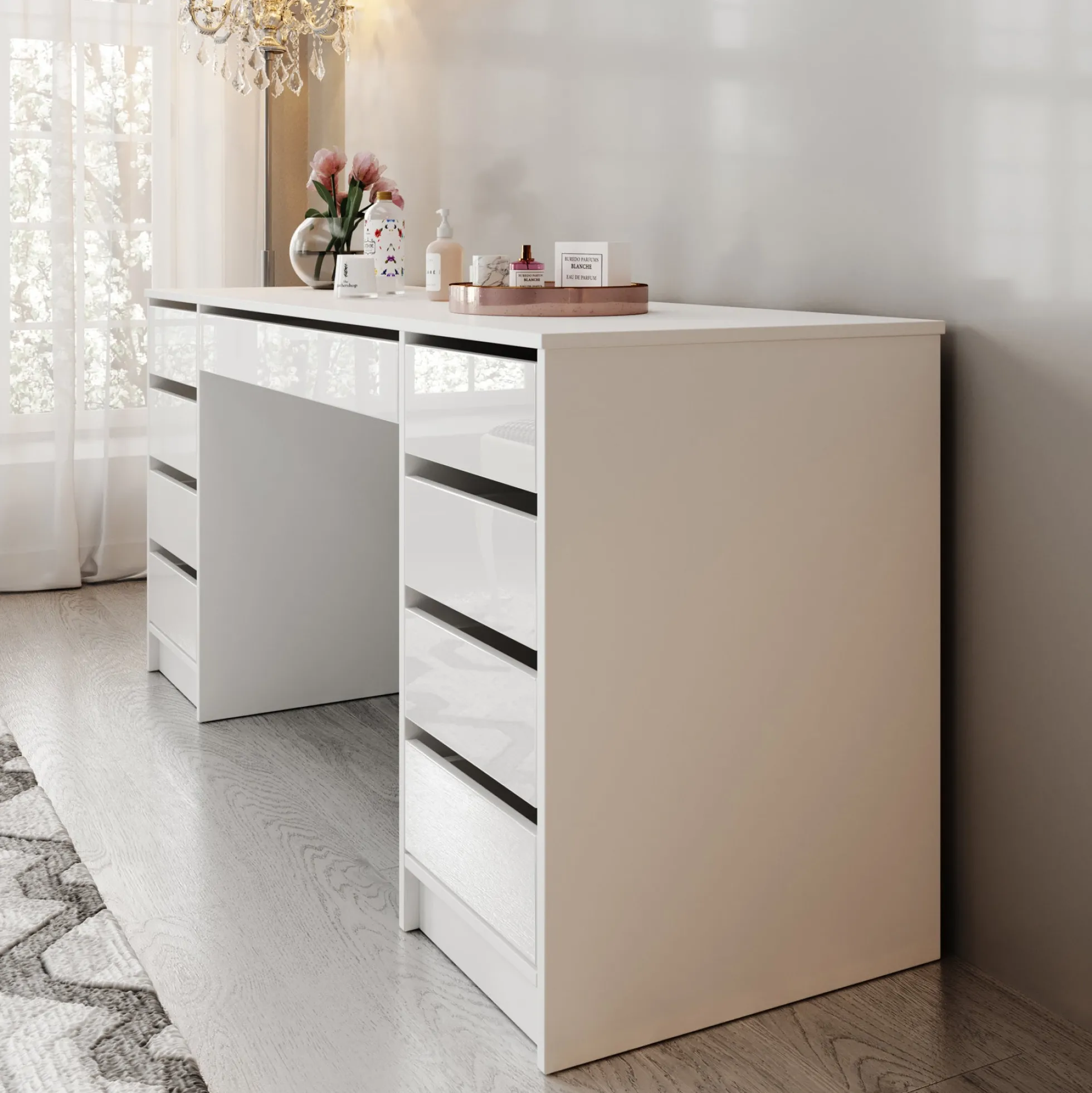 Arco 2 - Kaptafel - Wit hoogglans - 154x55 cm