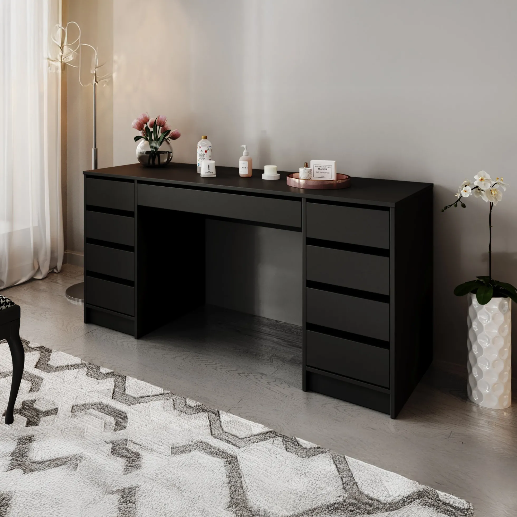 Arco 2 - Kaptafel - Zwart - 154x55 cm