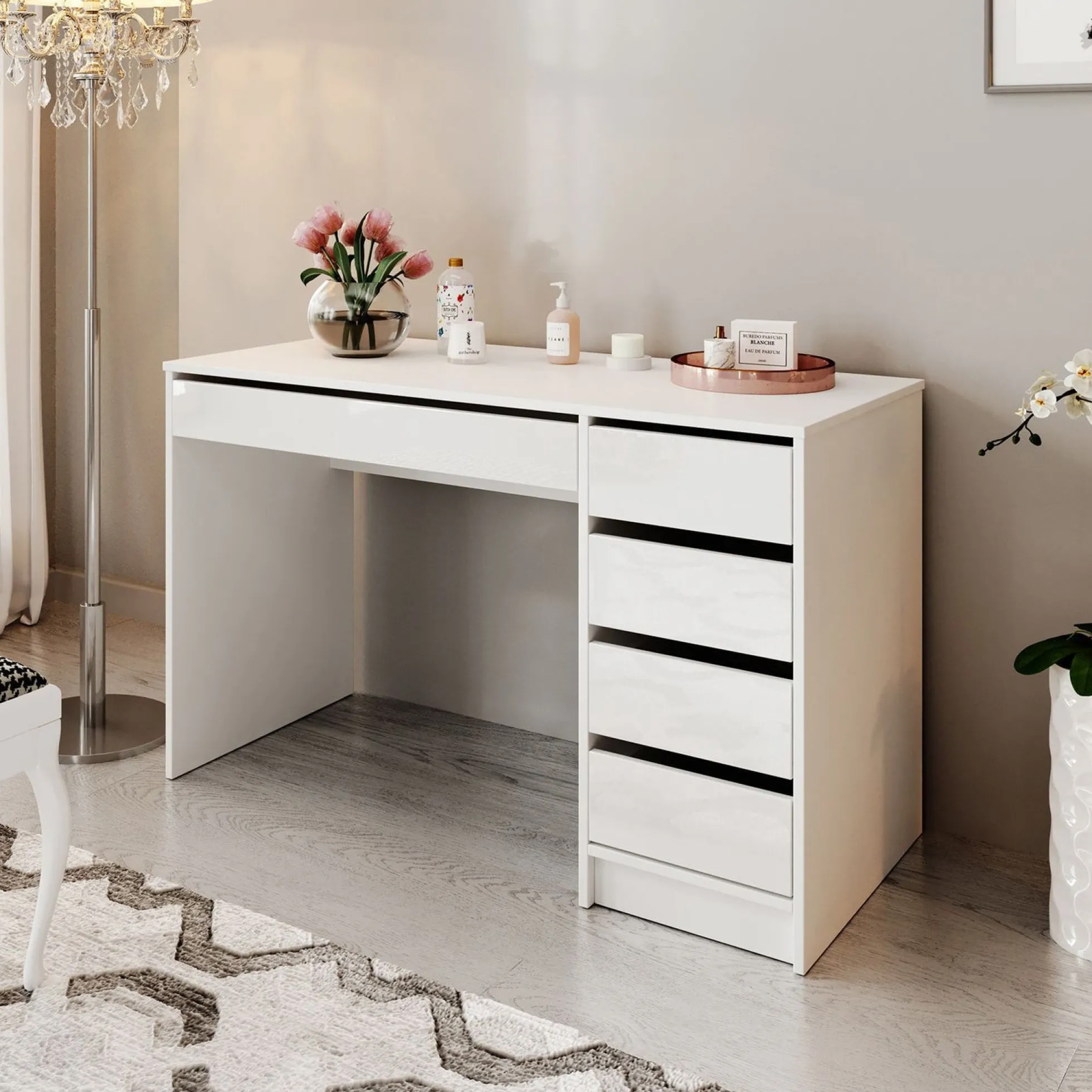 Arco - Kaptafel - Wit hoogglans - 120x55 cm