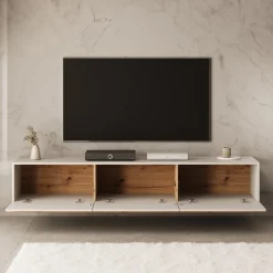 Arda - TV-Meubel - Beige - 192x42x32 cm