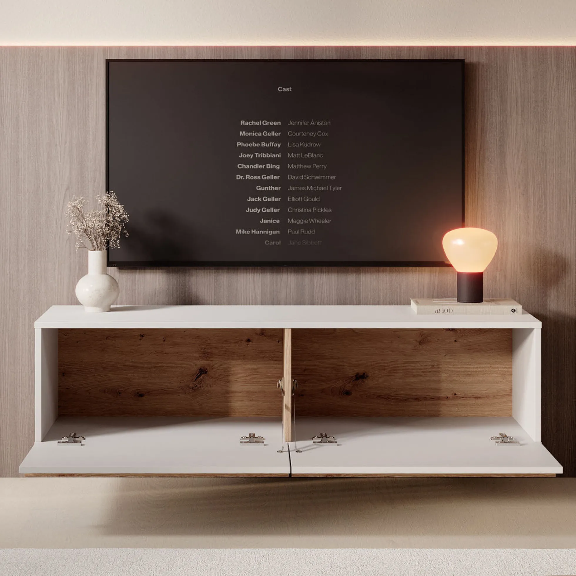 Arda - TV-Meubel - Beige - 128x44x32 cm