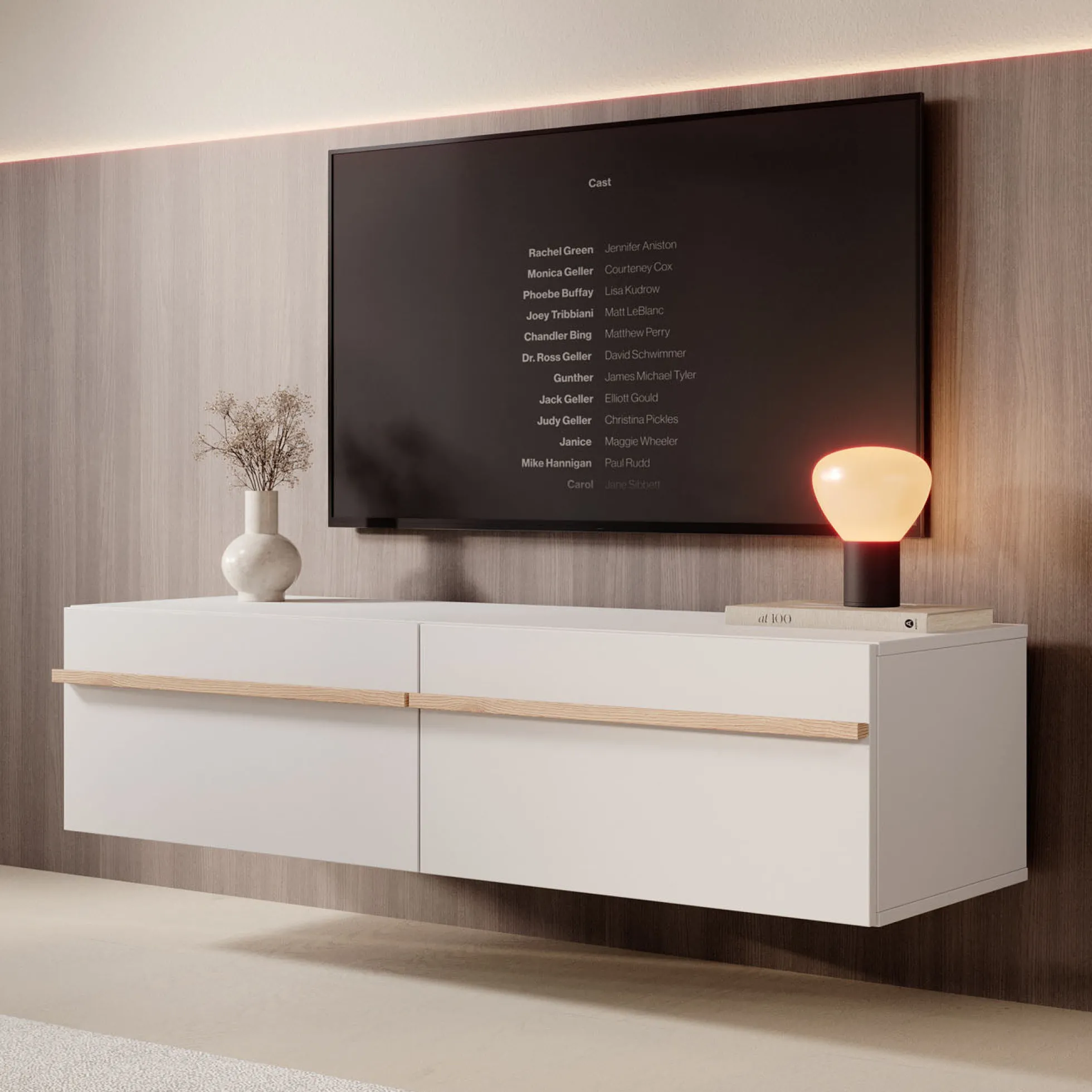 Arda - TV-Meubel - Beige - 128x44x32 cm