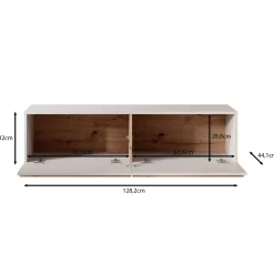 Arda - TV-Meubel - Beige - 128x44x32 cm