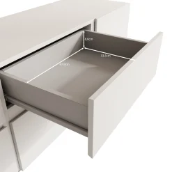 Aroji - TV-Meubel - Eikenpatroon - 195x40x48 cm