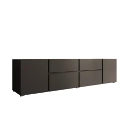 Aroji - TV-Meubel - Zwart - 195x40x48 cm
