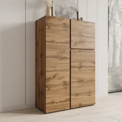 Aroji - Vitrinekast - Eikenpatroon - 92x40x139 cm