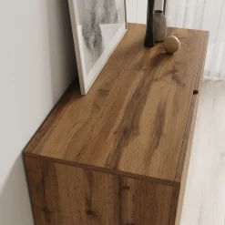 Aroji - Vitrinekast - Eikenpatroon - 92x40x139 cm
