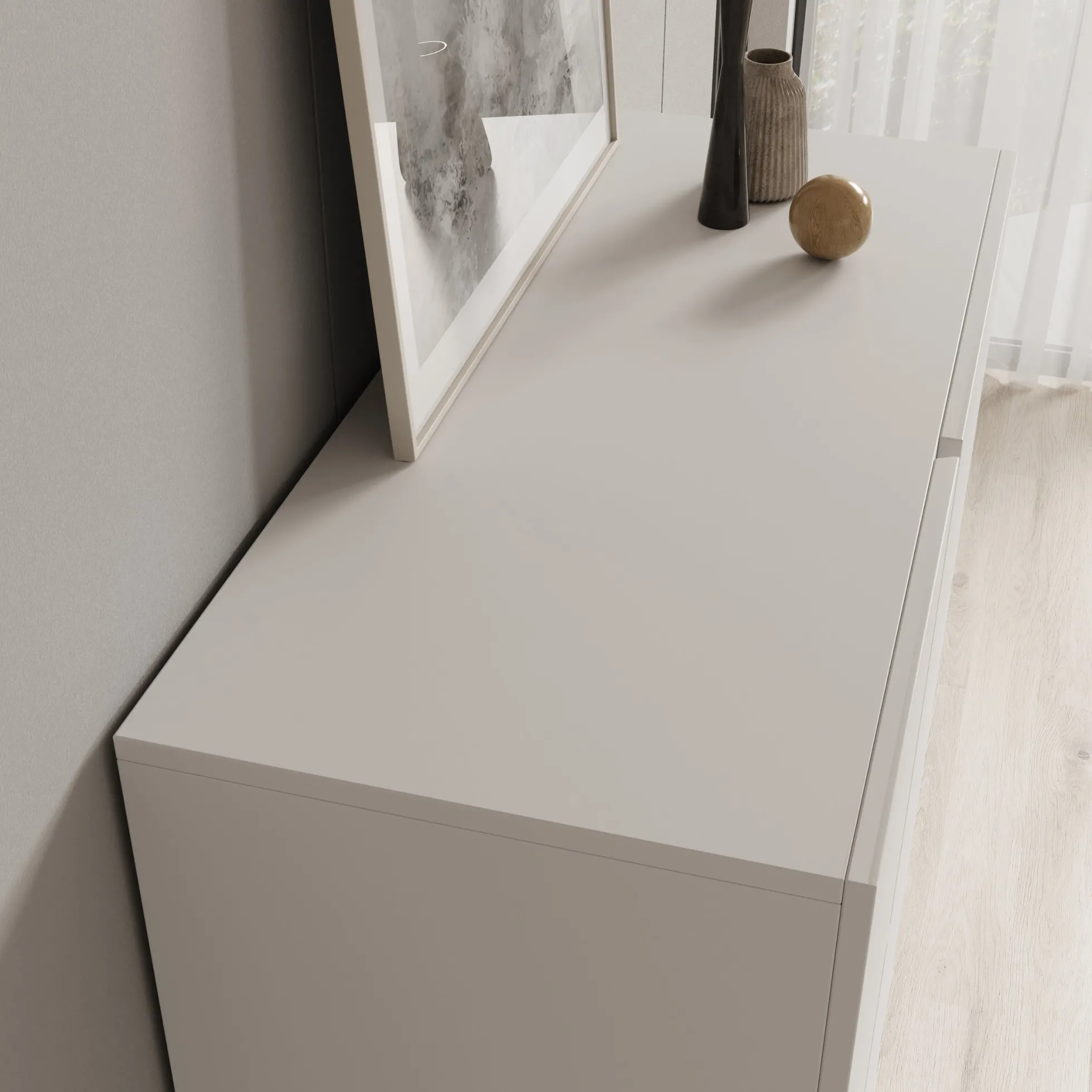 Aroji - Vitrinekast - Wit - 92x40x139 cm