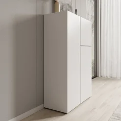 Aroji - Vitrinekast - Wit - 92x40x139 cm
