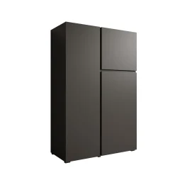 Aroji - Vitrinekast - Zwart - 92x40x139 cm
