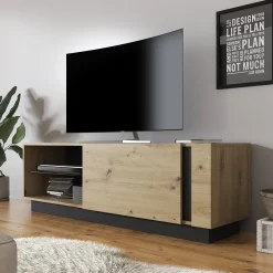 Ashley - TV-Meubel - Eiken/grijs - 138 cm