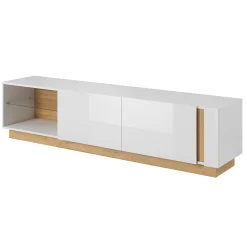 Ashley - TV-Meubel - Wit/eiken - 187 cm
