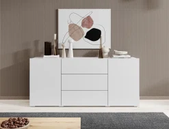 Asilento - Dressoir - Wit - 140x35x61 cm