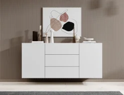 Asilento - Dressoir - Wit - 140x35x61 cm