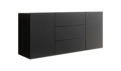 Asilento - Dressoir - Zwart - 140x35x60 cm
