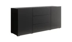 Asilento - Dressoir - Zwart - 140x35x60 cm