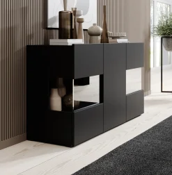 Asilento - Dressoir - Zwart - 120x35x60 cm