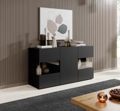 Asilento - Dressoir - Zwart - 120x35x60 cm