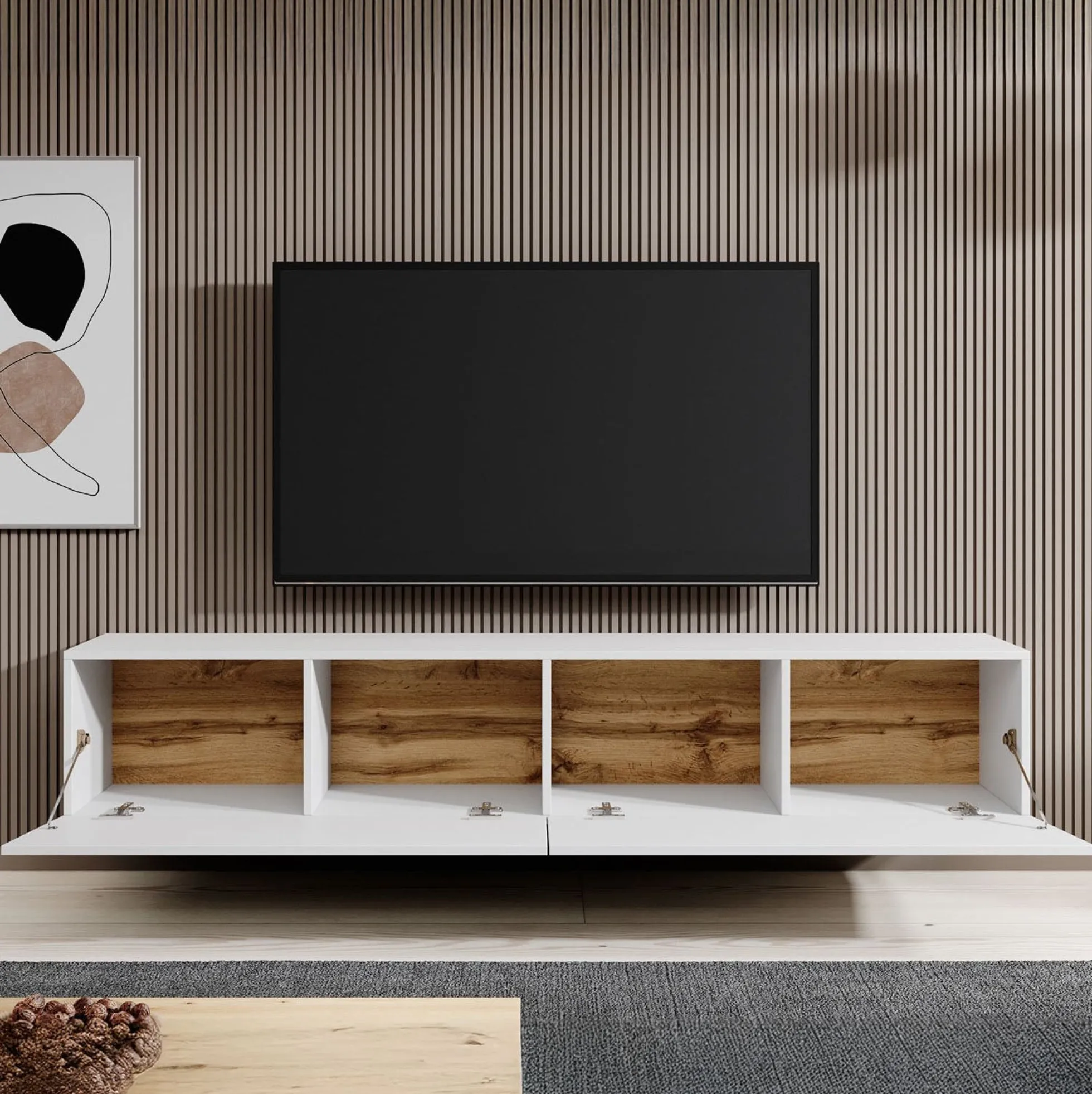 Asilento - TV-Meubel - Mat wit - 180 cm