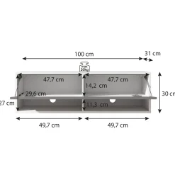 Asino - TV-Meubel - Eiken - 100 cm