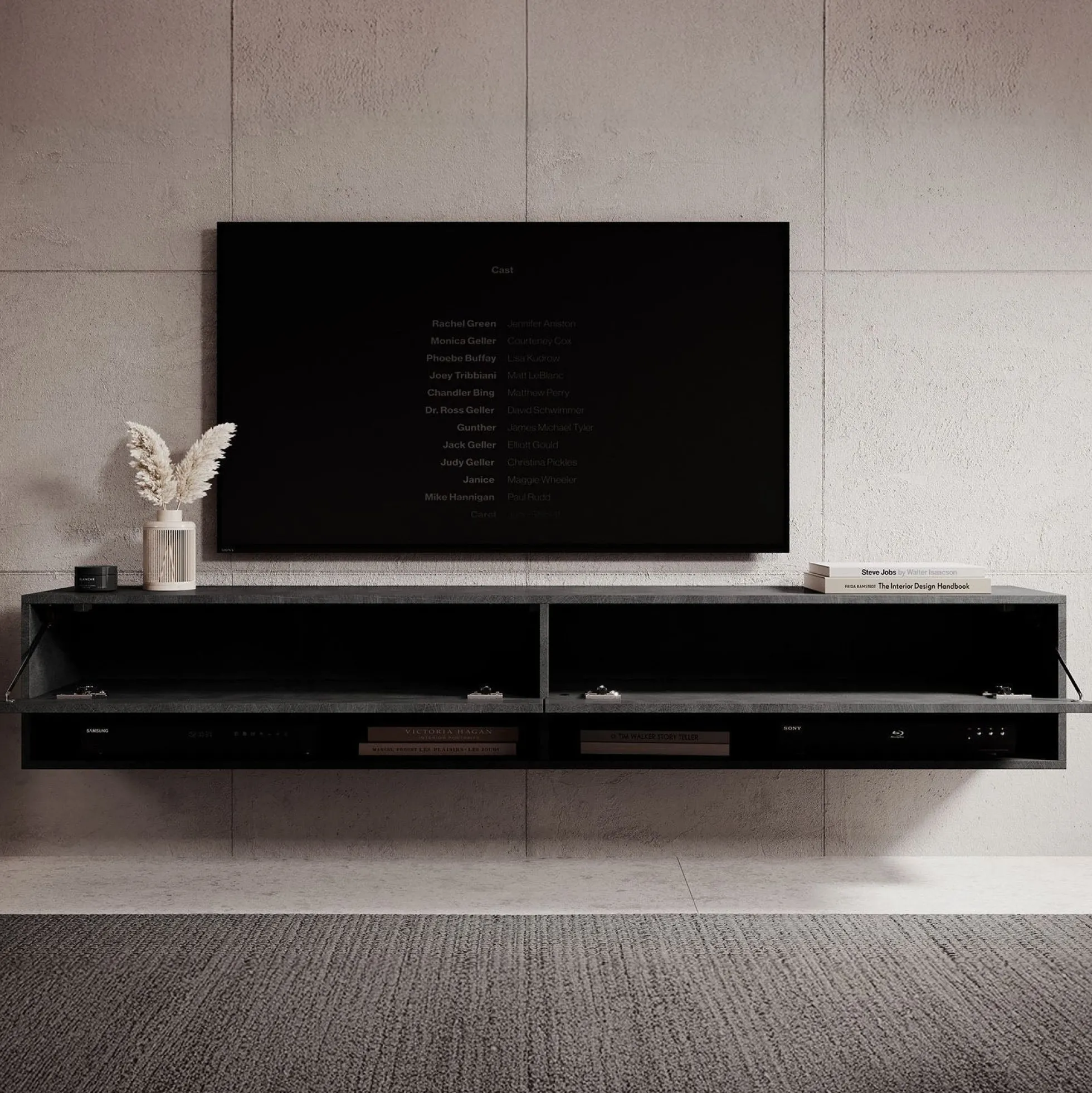 Asino - TV-Meubel - Grijs - 180 cm