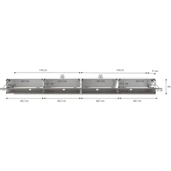Asino - TV-Meubel - Mat zwart - 280 cm