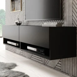 Asino - TV-Meubel - Mat zwart - 140 cm