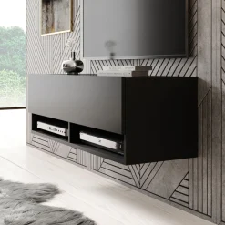 Asino - TV-Meubel - Mat zwart - 100 cm