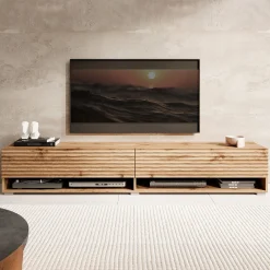 Asino - TV-Meubel - Wave eiken - 180 cm