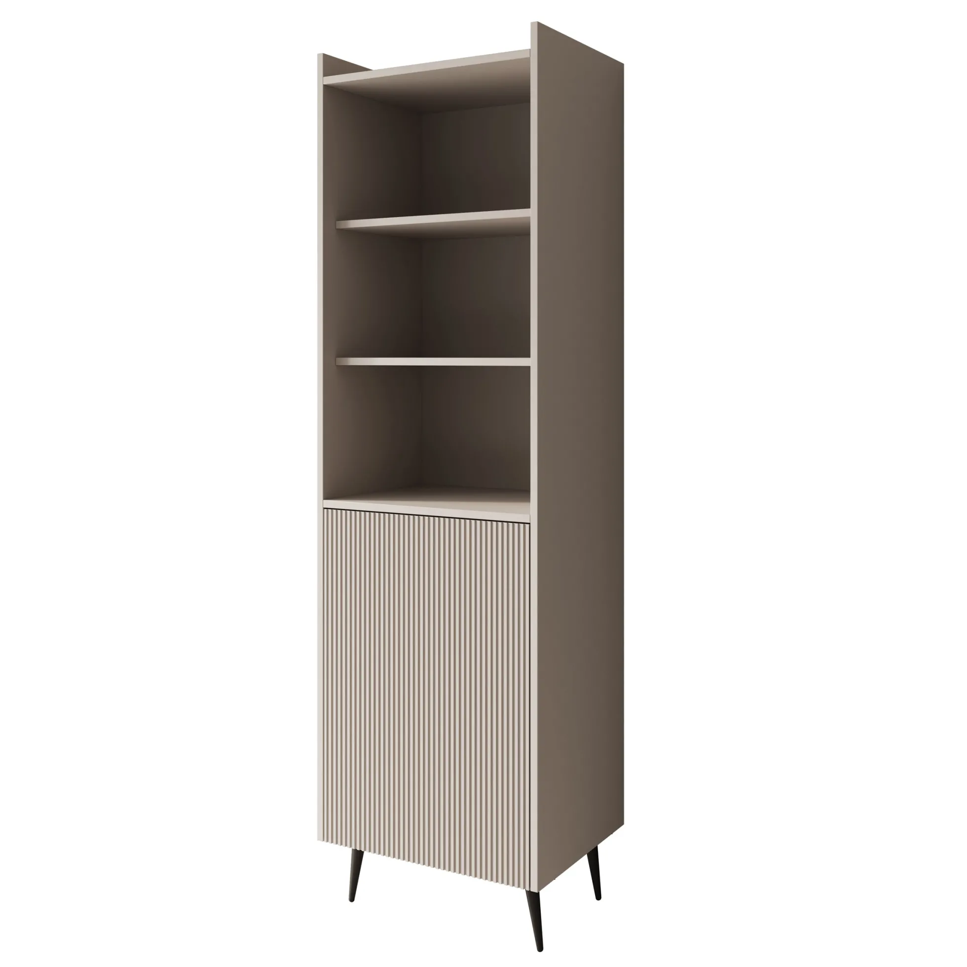 Asty - Boekenkast - Beige - 52x41x180 cm