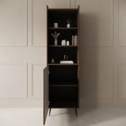 Asty - Boekenkast - Donker eiken - 52x41x180 cm