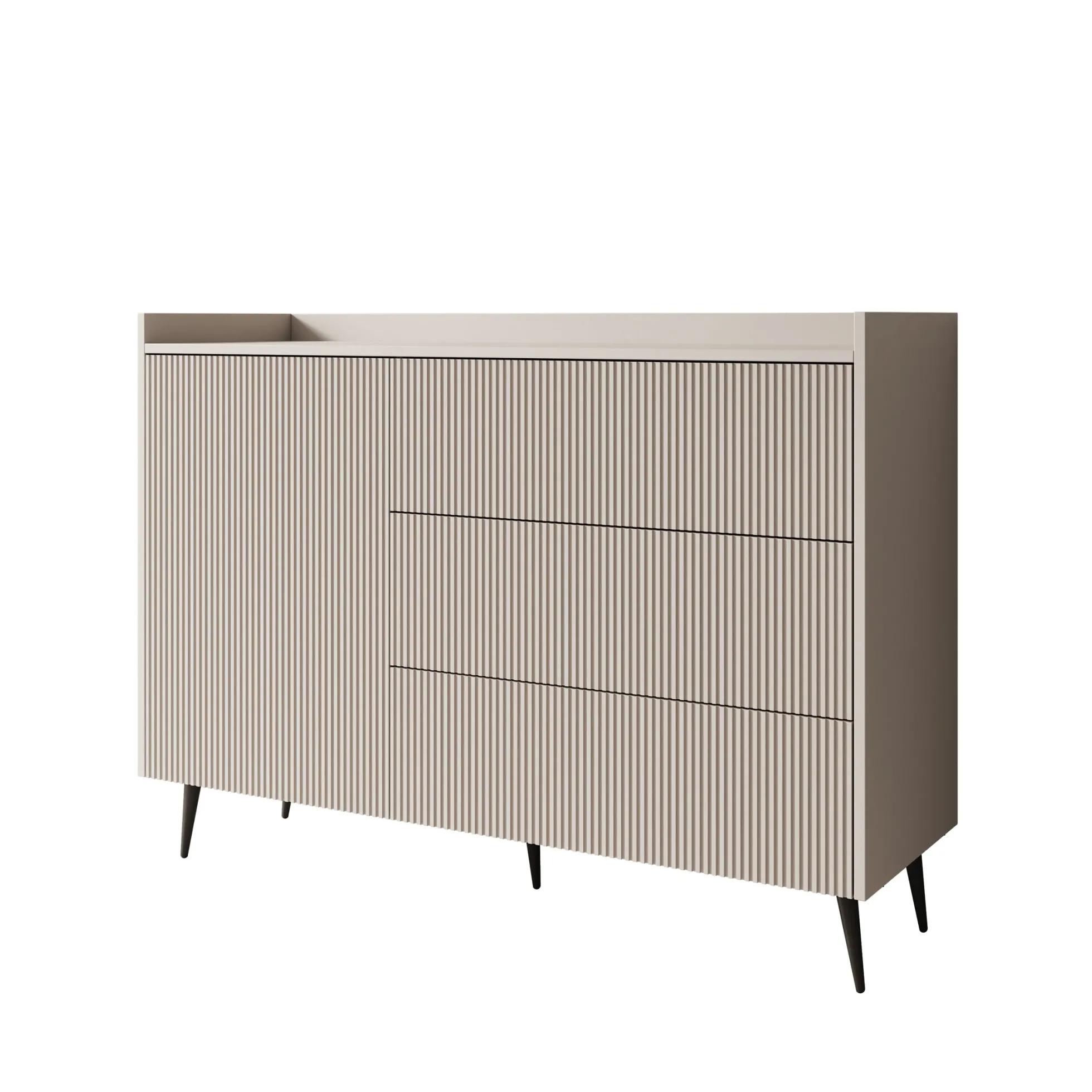 Asty - Dressoir - Beige - 126x41x92 cm