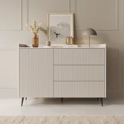 Asty - Dressoir - Beige - 126x41x92 cm