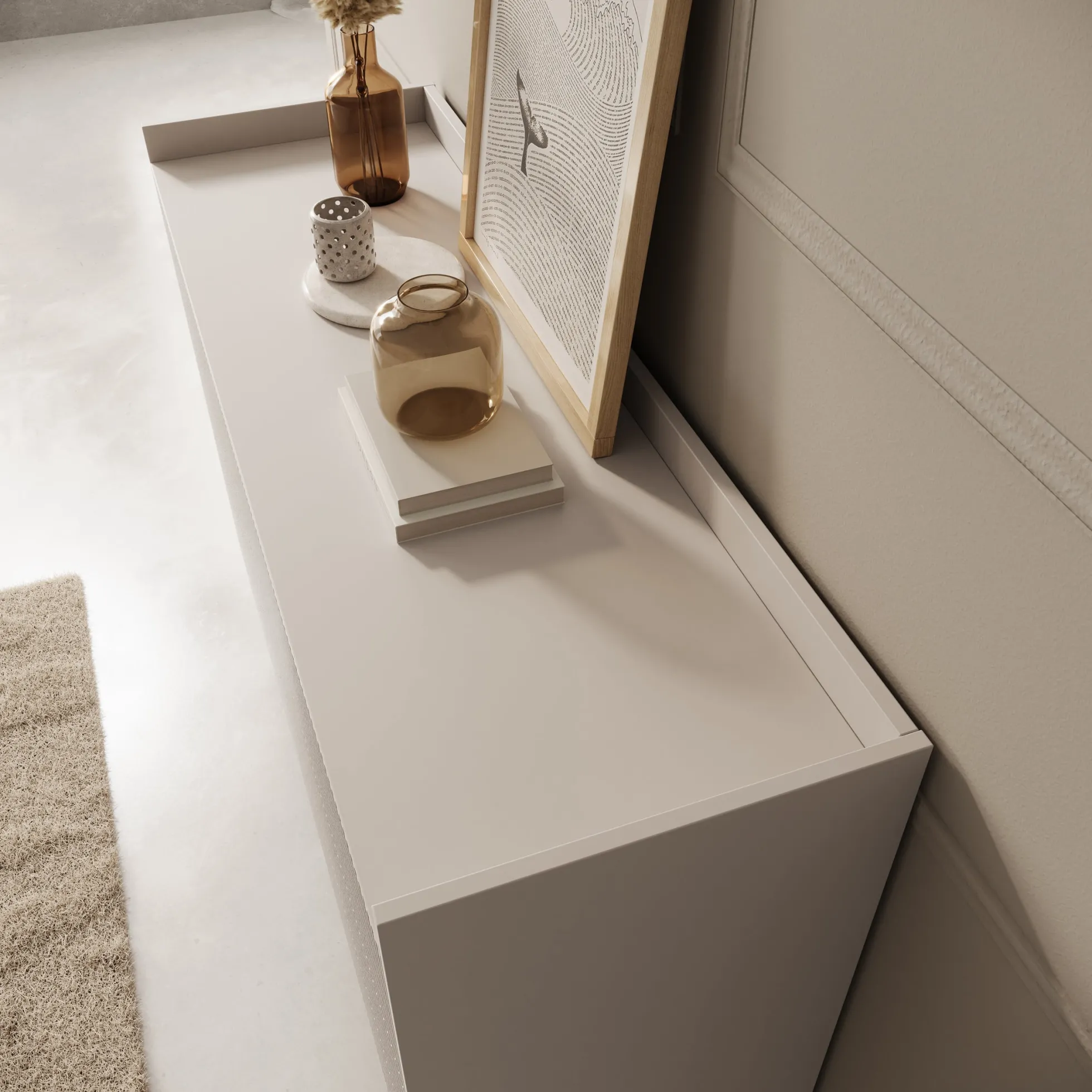 Asty - Dressoir - Beige - 126x41x92 cm