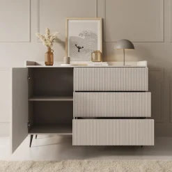 Asty - Dressoir - Beige - 126x41x92 cm