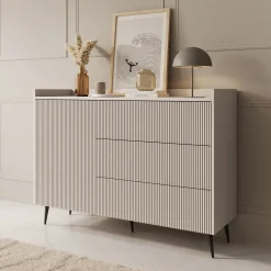 Asty - Dressoir - Beige - 126x41x92 cm