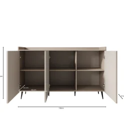 Asty - Dressoir - Donker eiken - 150x41x92 cm