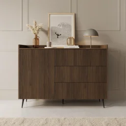 Asty - Dressoir - Donker eiken - 126x41x92 cm