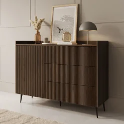 Asty - Dressoir - Donker eiken - 126x41x92 cm