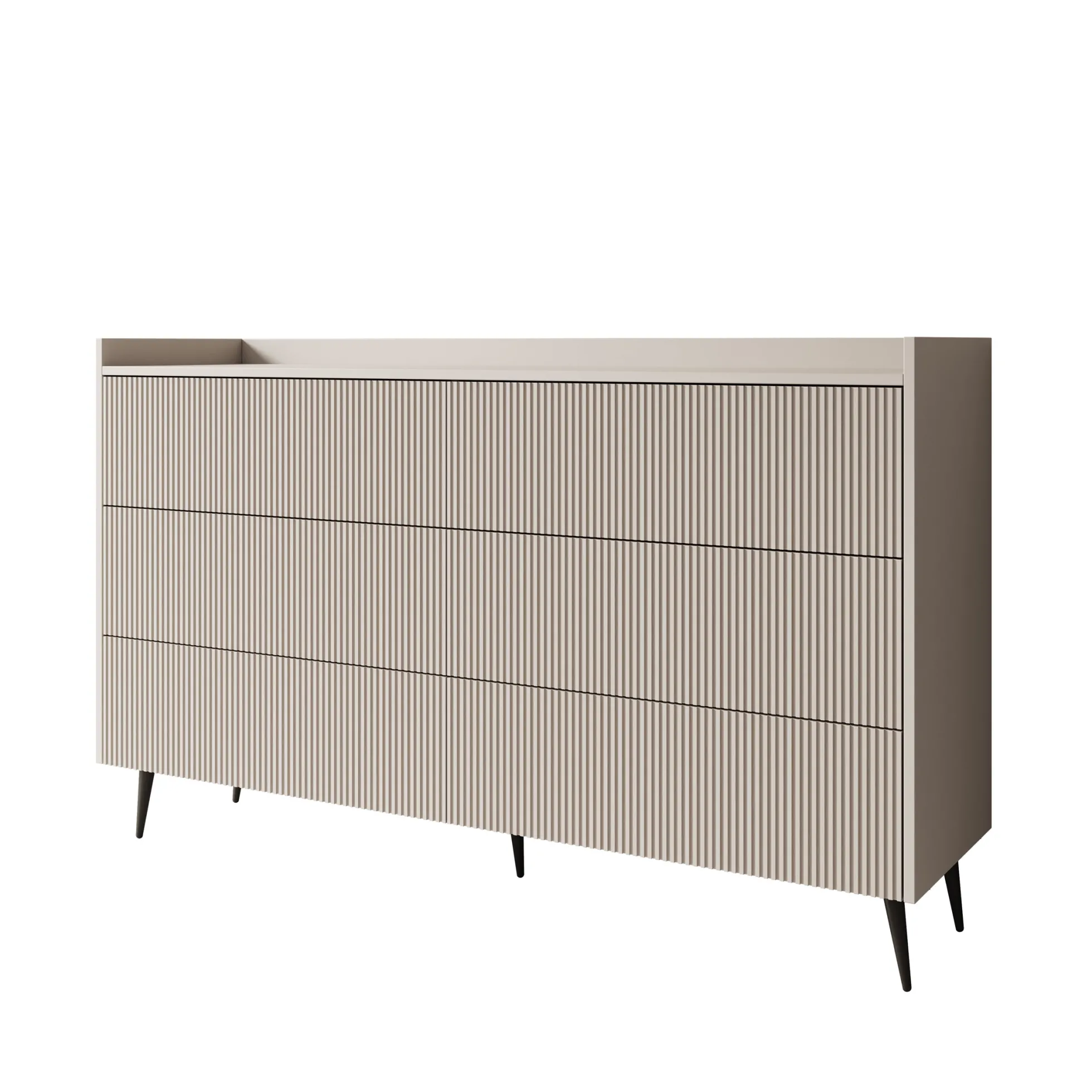 Asty - Ladekast met 6 lades - Beige - 150x41x92 cm