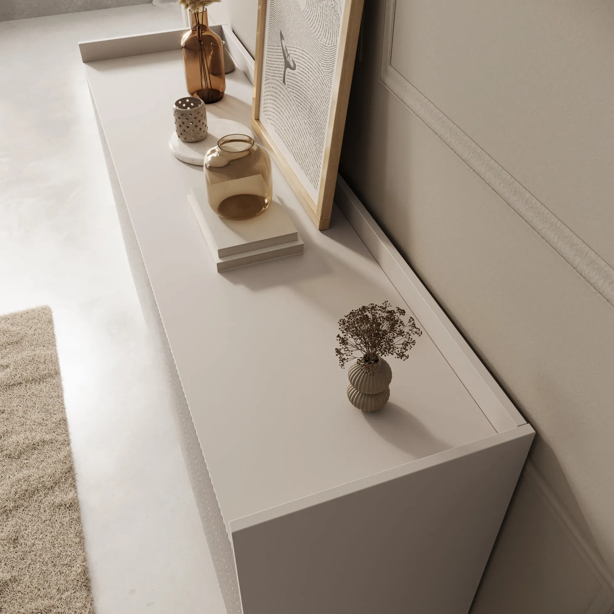Asty - Ladekast met 6 lades - Beige - 150x41x92 cm